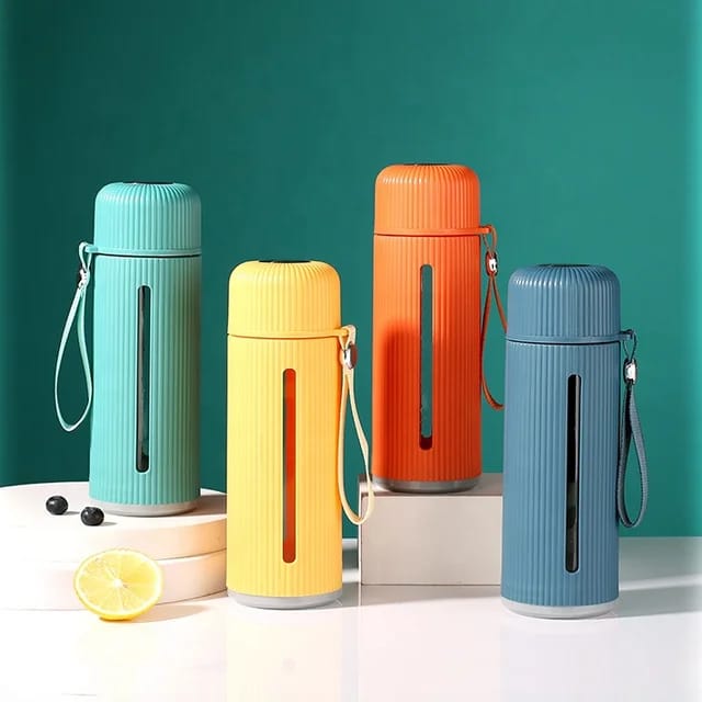 500Ml Borosilicate Glass Water Bottle that can hold hot water