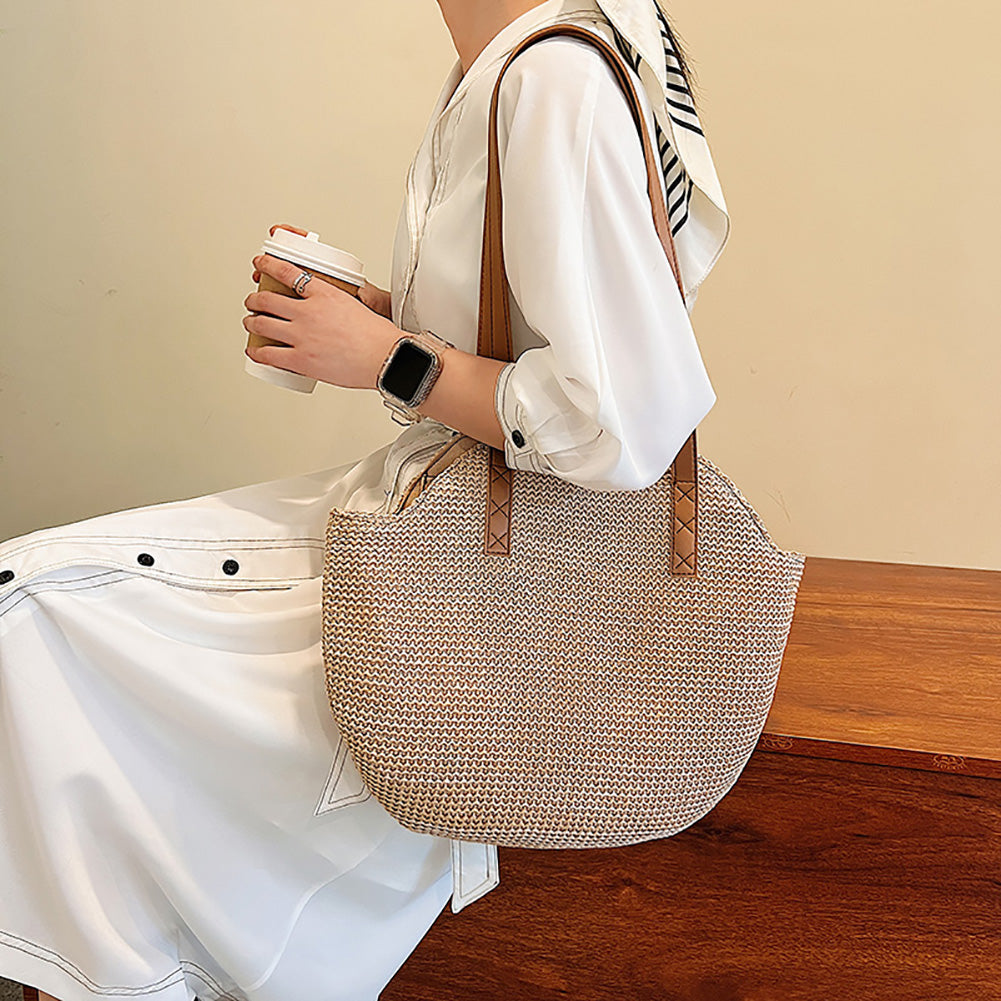 Summer woven underarm bag