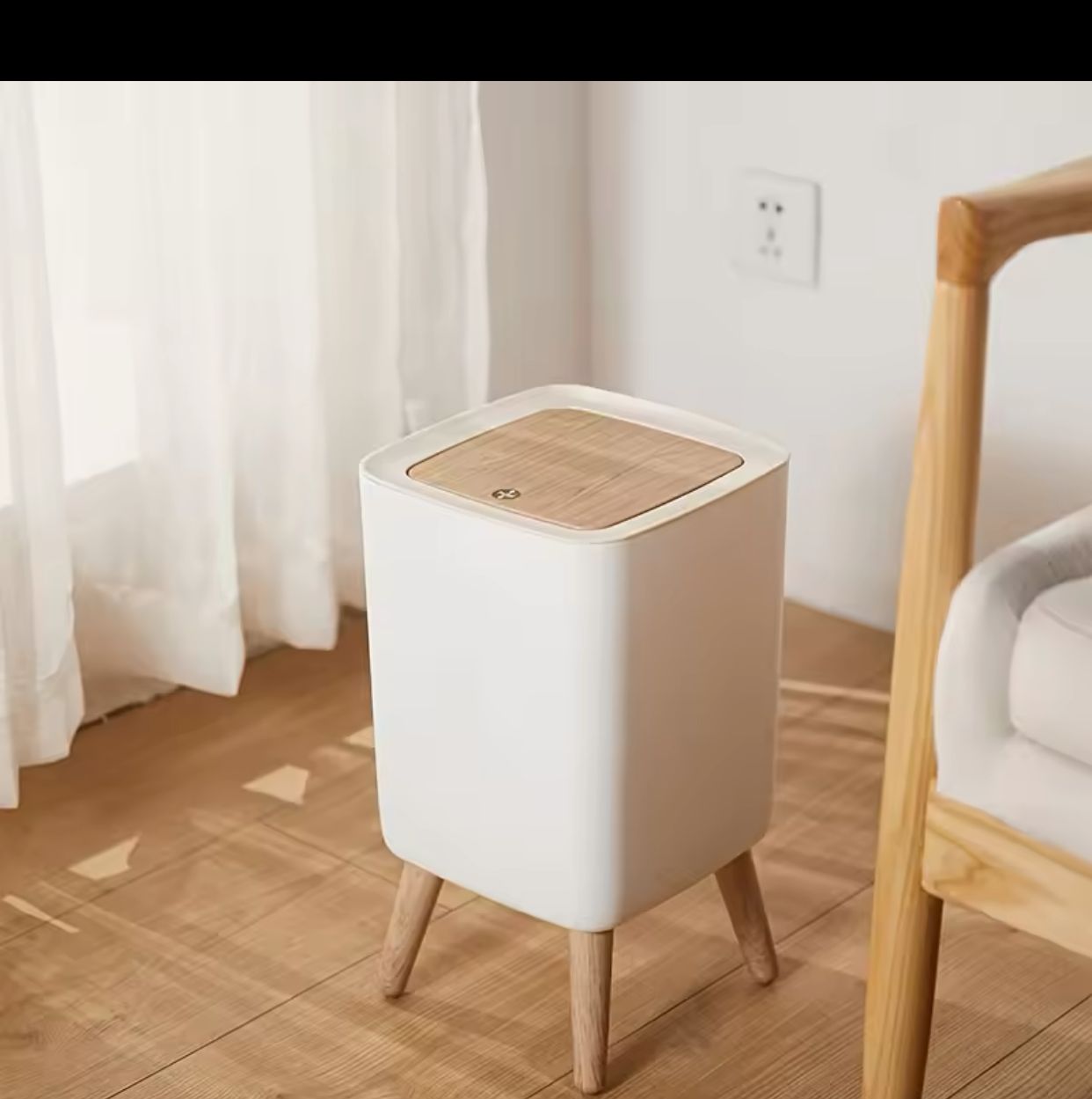 Nordic Style High Foot 7L Dustbin, With Lid Press