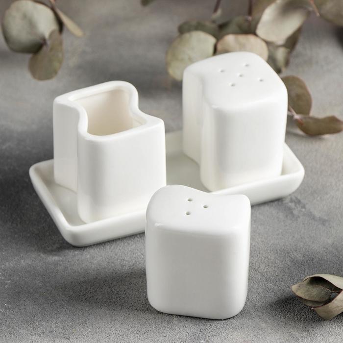 4PC CERAMIC SALT SHAKER SQUARE