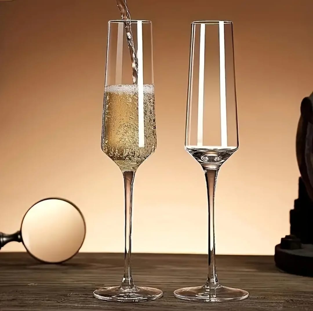 6pcs Luxury Crystal Champagne Glasses