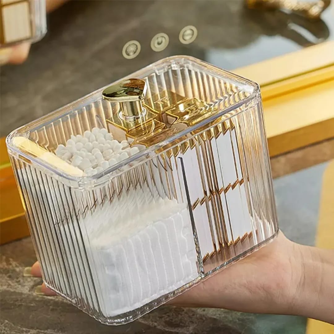 Transparent Acrylic Cotton Swab Storage Box