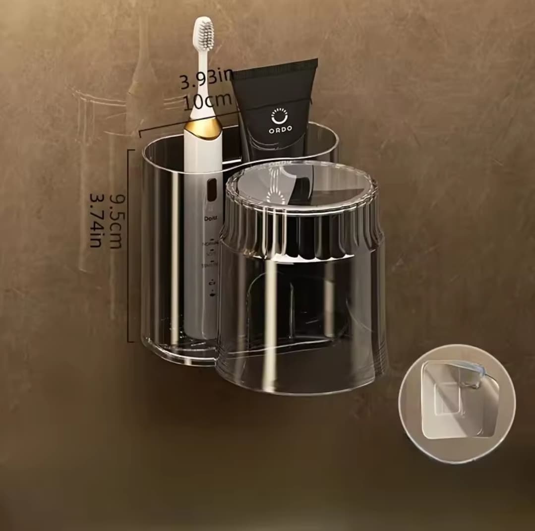 Wall mounted Toothbrush Holder With Mouthwash Cup