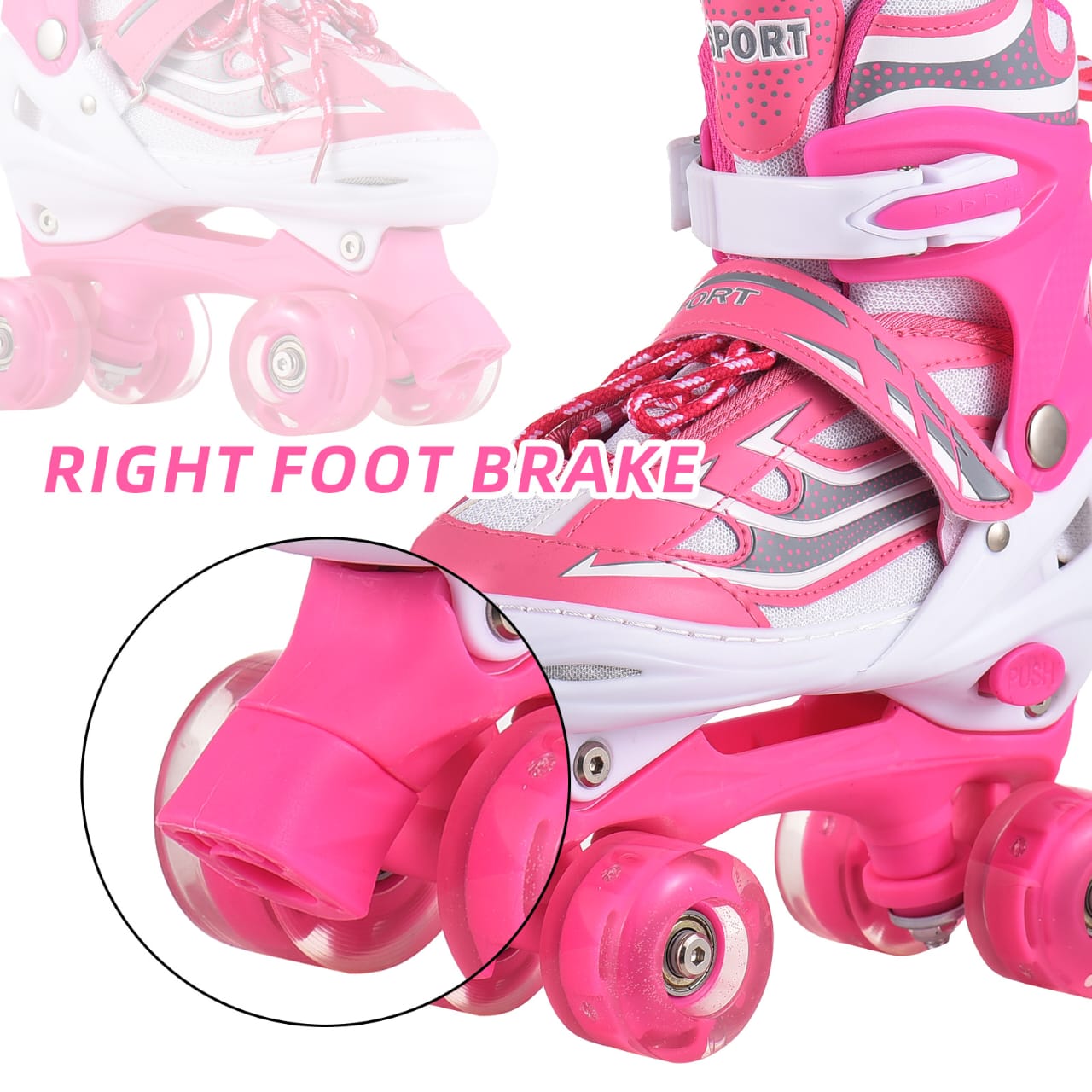 Adjustable Kids Roller Skates set with Helmet & protective guards