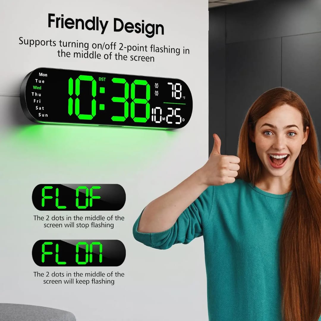 Smart Led Digital Wall Clock
