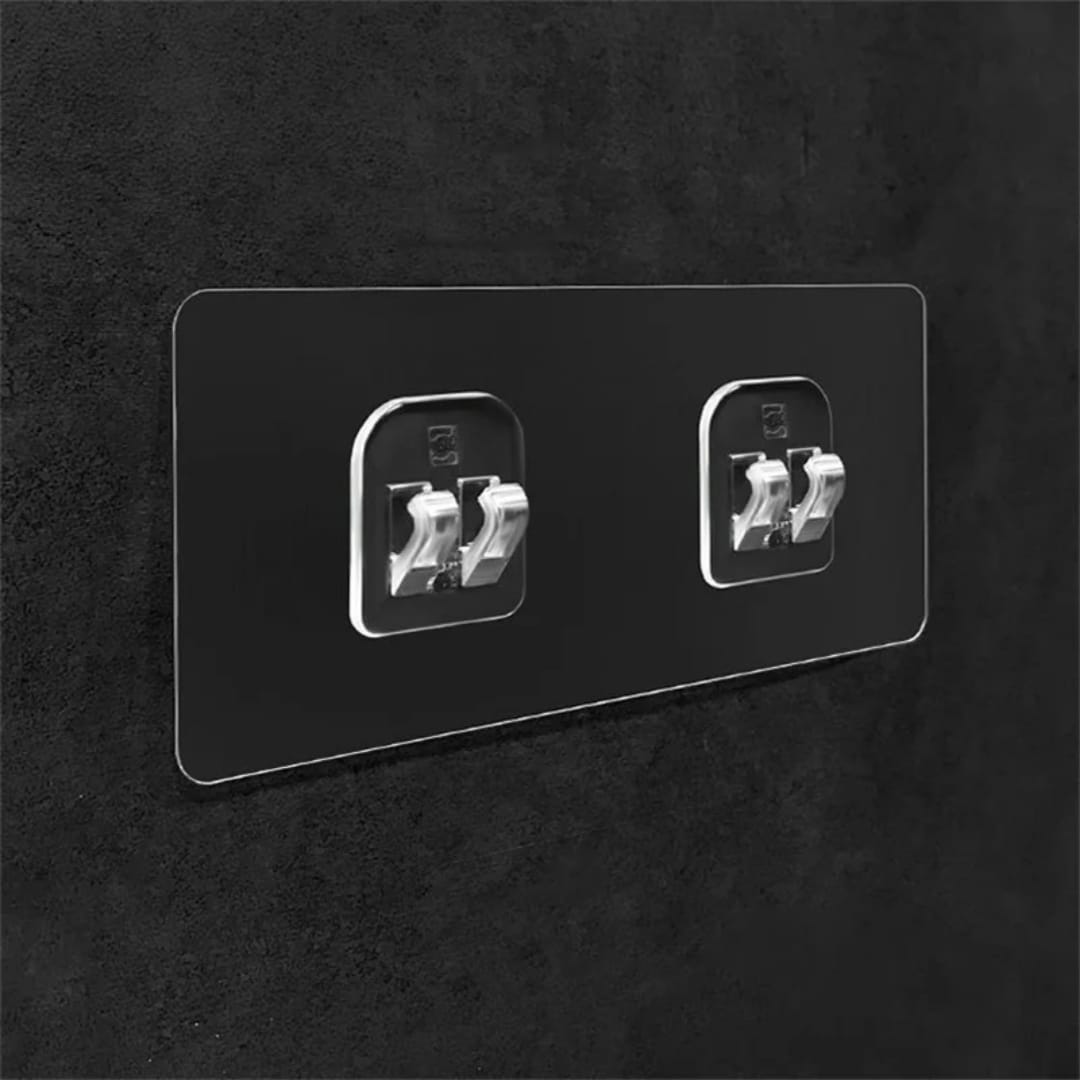 Strong Adhesive waterproof wall hooks/shelf stickers 4 pairs (8pcs)