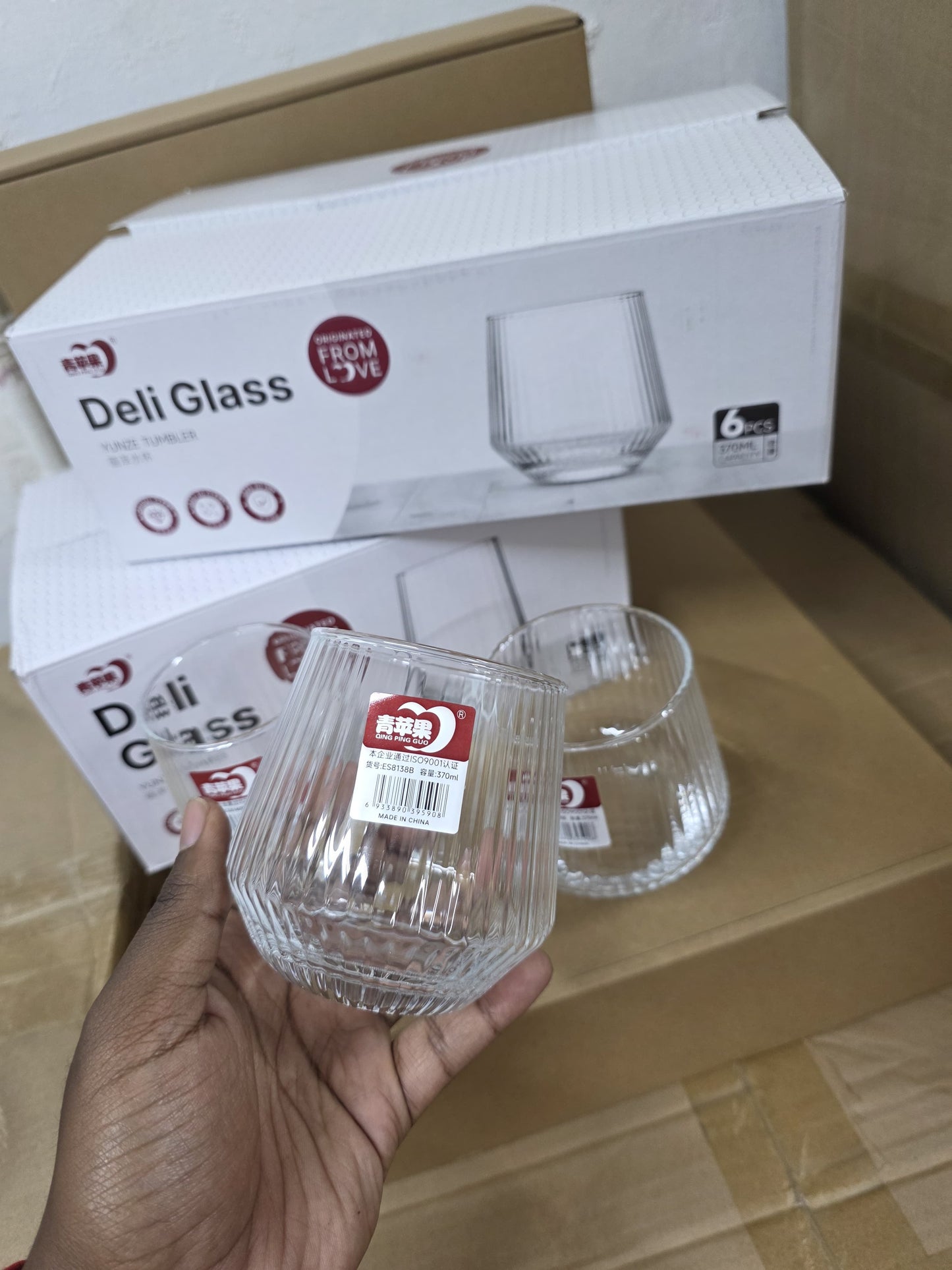 Unique Ribbed Aesthetic Glass