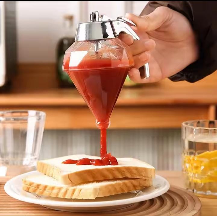 Diamond shaped honey dispenser