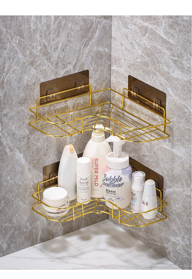 Gold Metal Bathroom Shelf /Corner Shelf
