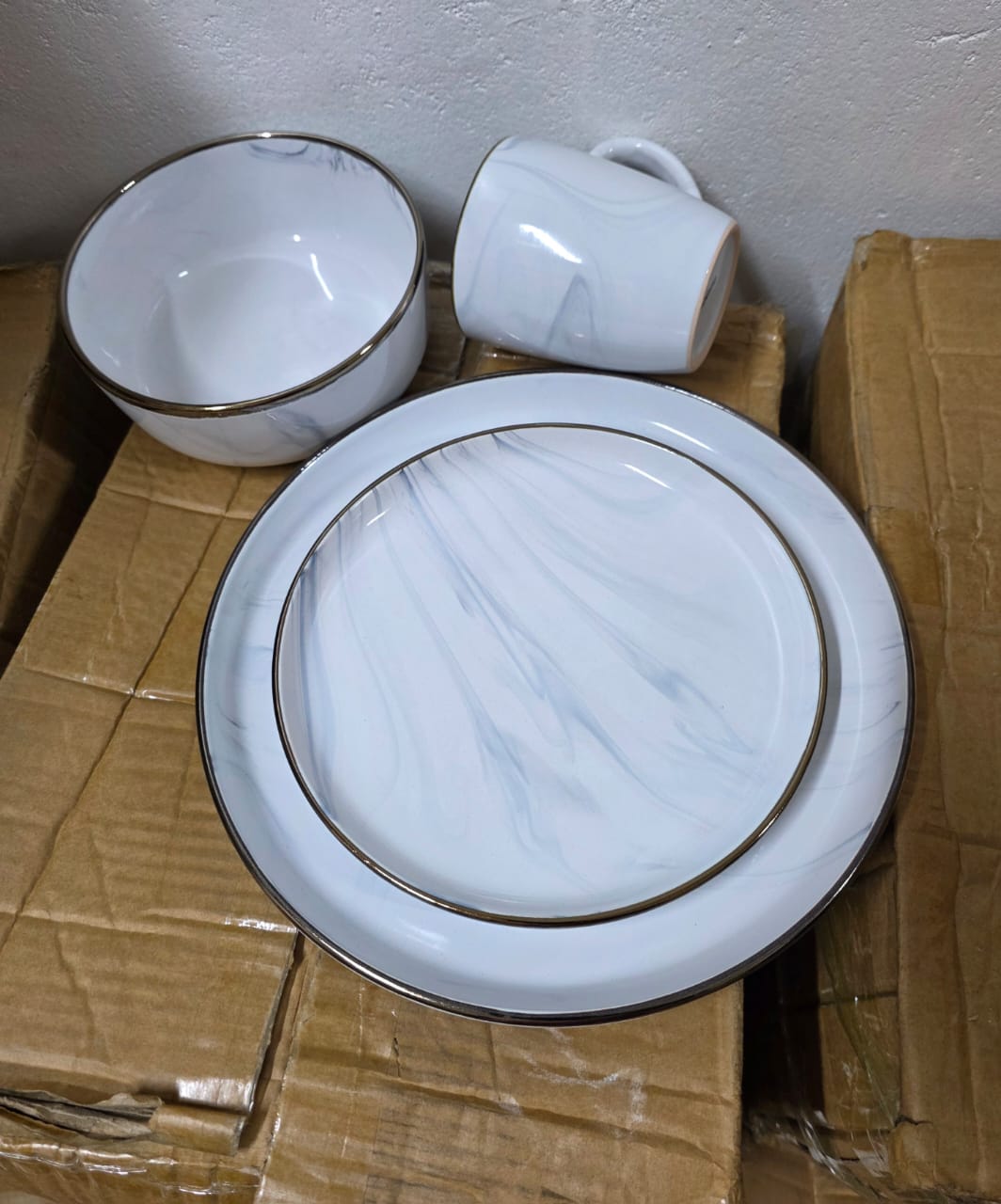 24pcs Marble ceramic Dinner set