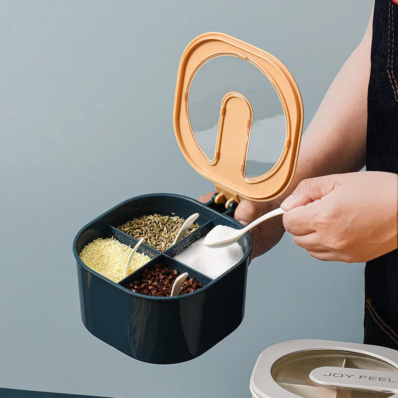 4 partition spice organizer jar