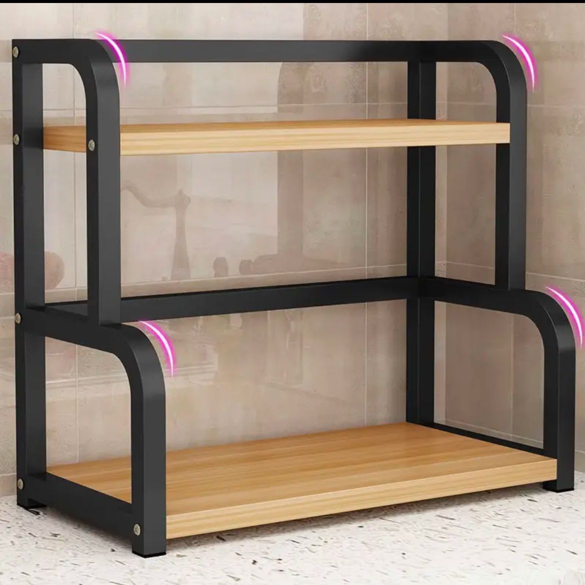 Stainless Steel Kitchen Storage Rack, Countertop Seasoning Multi-layer Storage Rack, Shelf Saving Space