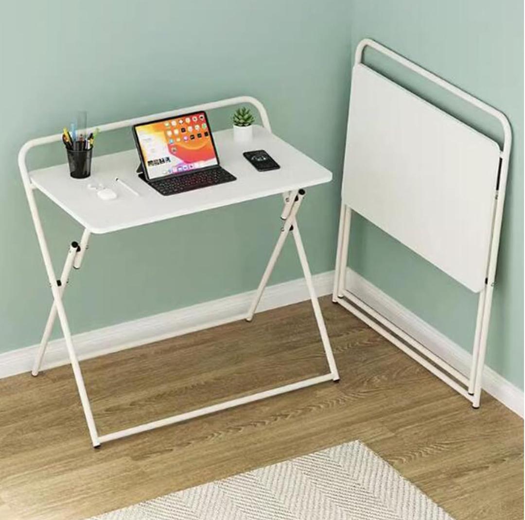 Portable Folding Table,Home Large Office Table with Metal Frame
