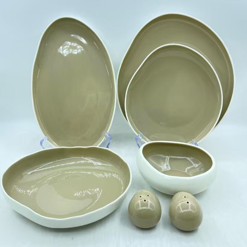Elegant European Double Glaze Porcelain Dinner set