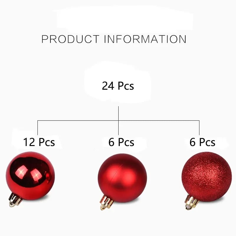 24pcs Christmas tree decor balls
