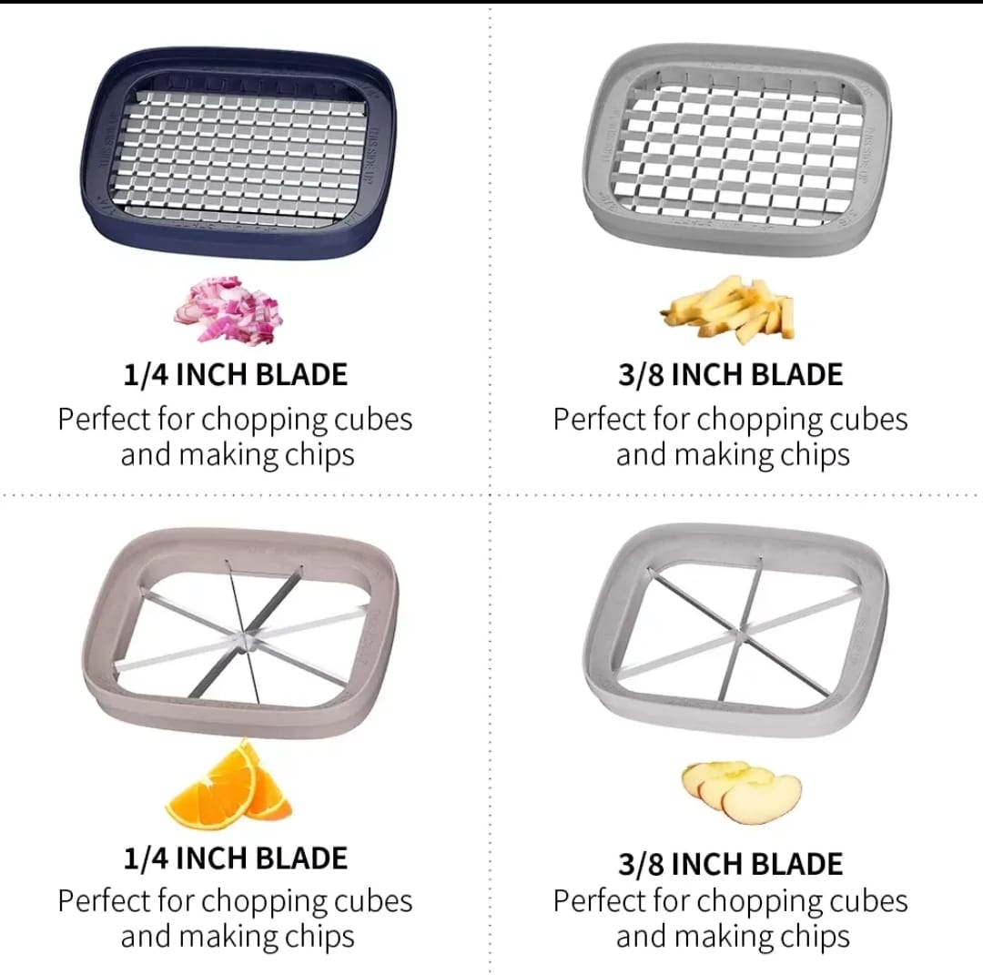 Press-type French Fries Cutter, Onion Dicer, Carrot Cutter, Kitchen Gadgets, Cucumber and Potato Multi-functional Vegetable Cutter