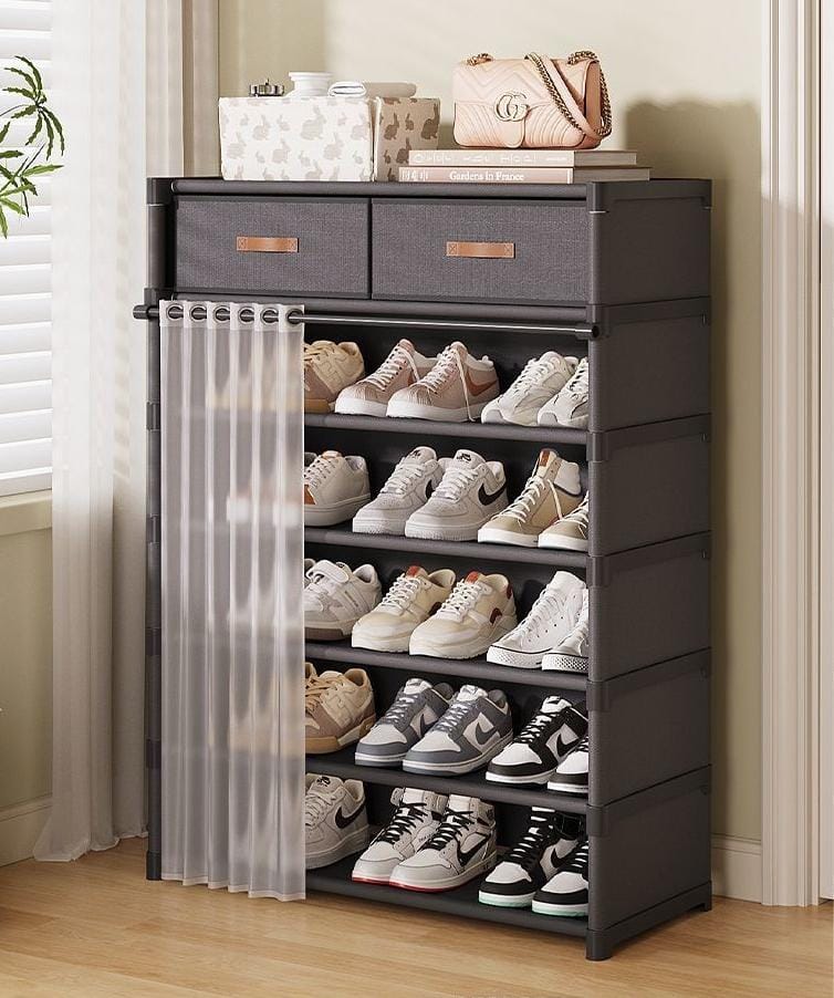 MULTI-LAYER SHOE CABINET WITH DRAWERS