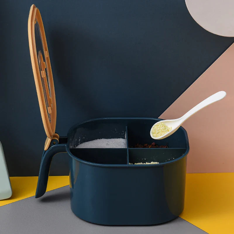 4 partition spice organizer jar