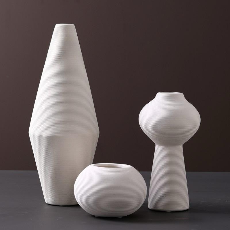3Pc simple elegant ceramic vases 3pc