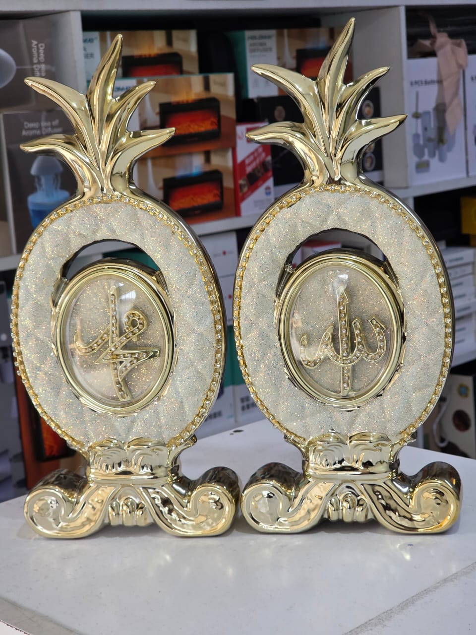 2pcs/set Luxury Islamic decorative showpiece-"Allah & Muhammad"