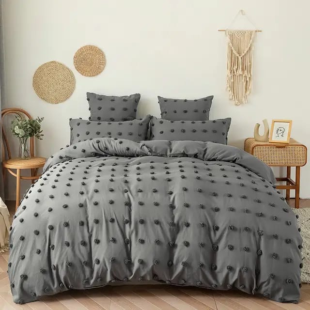 3 pcs set Grey duvet cover