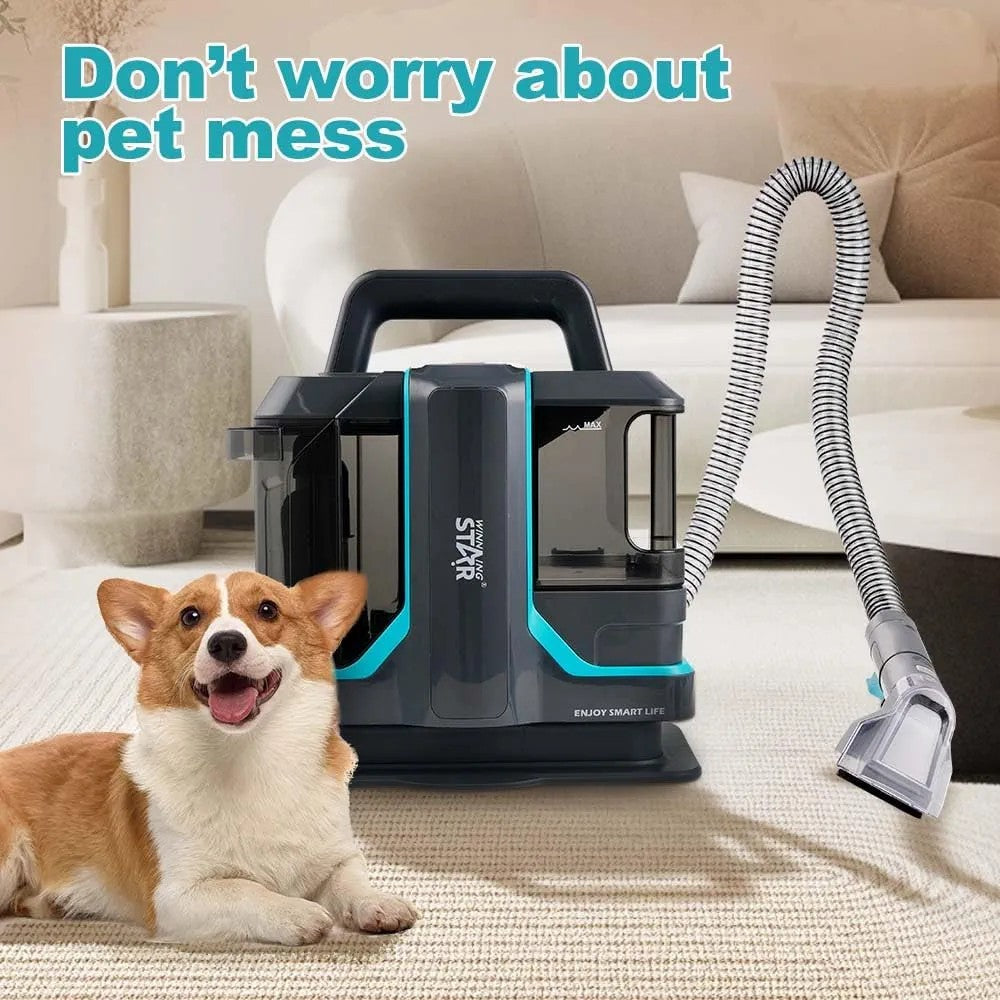 Wet and Dry Vacuum Handheld Portable Corded Sofa Carpet Cleaner Fabric Double Head Stain Fabric Cleaning Machine*