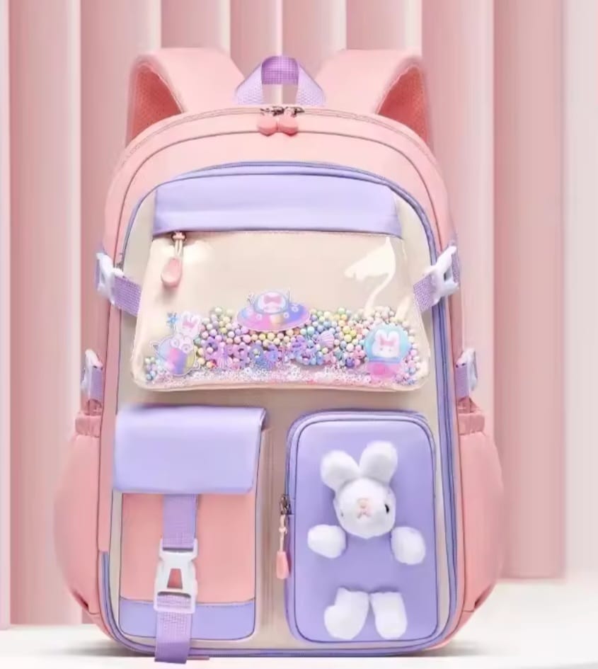 Stylish girls school bag. Light weight kids backpack.