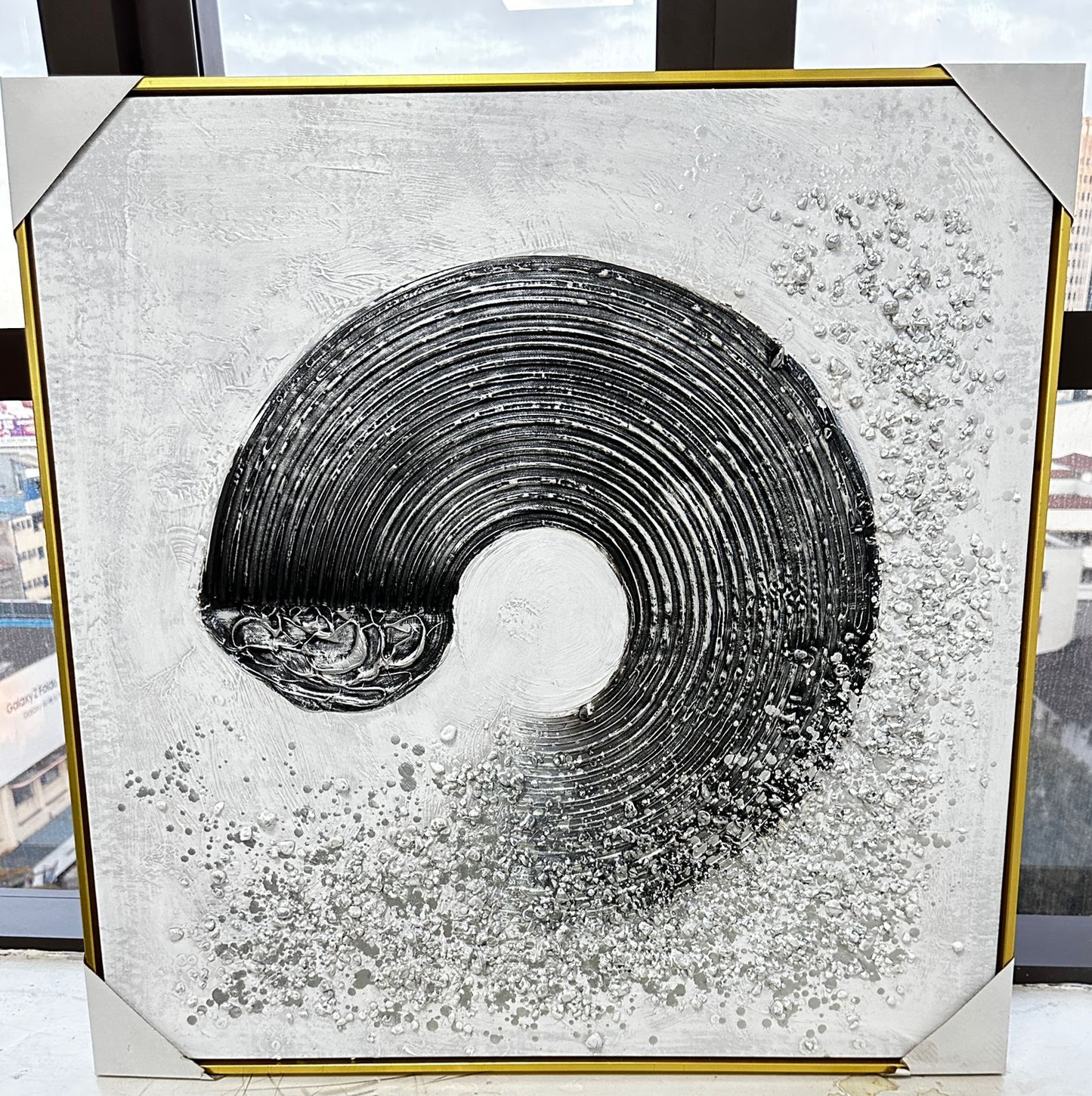 Textured canvas oil painting