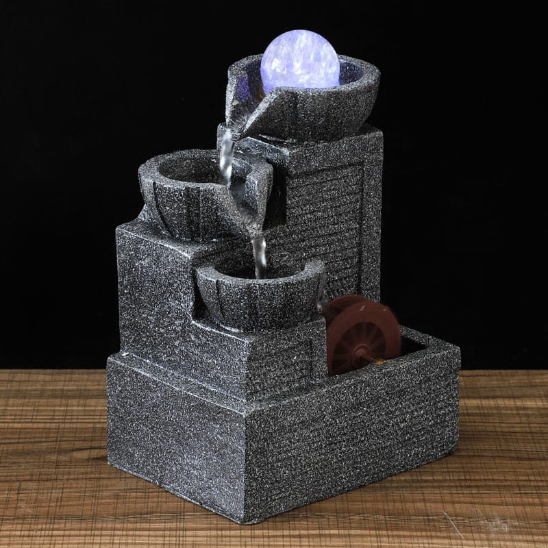 Indoor waterfall fountain table decor