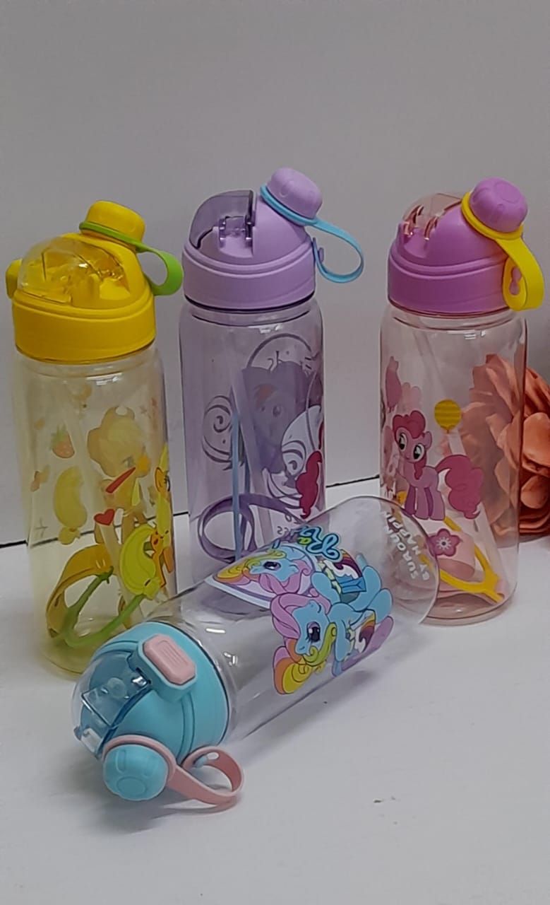 2 in 1 lock coloured water bottle