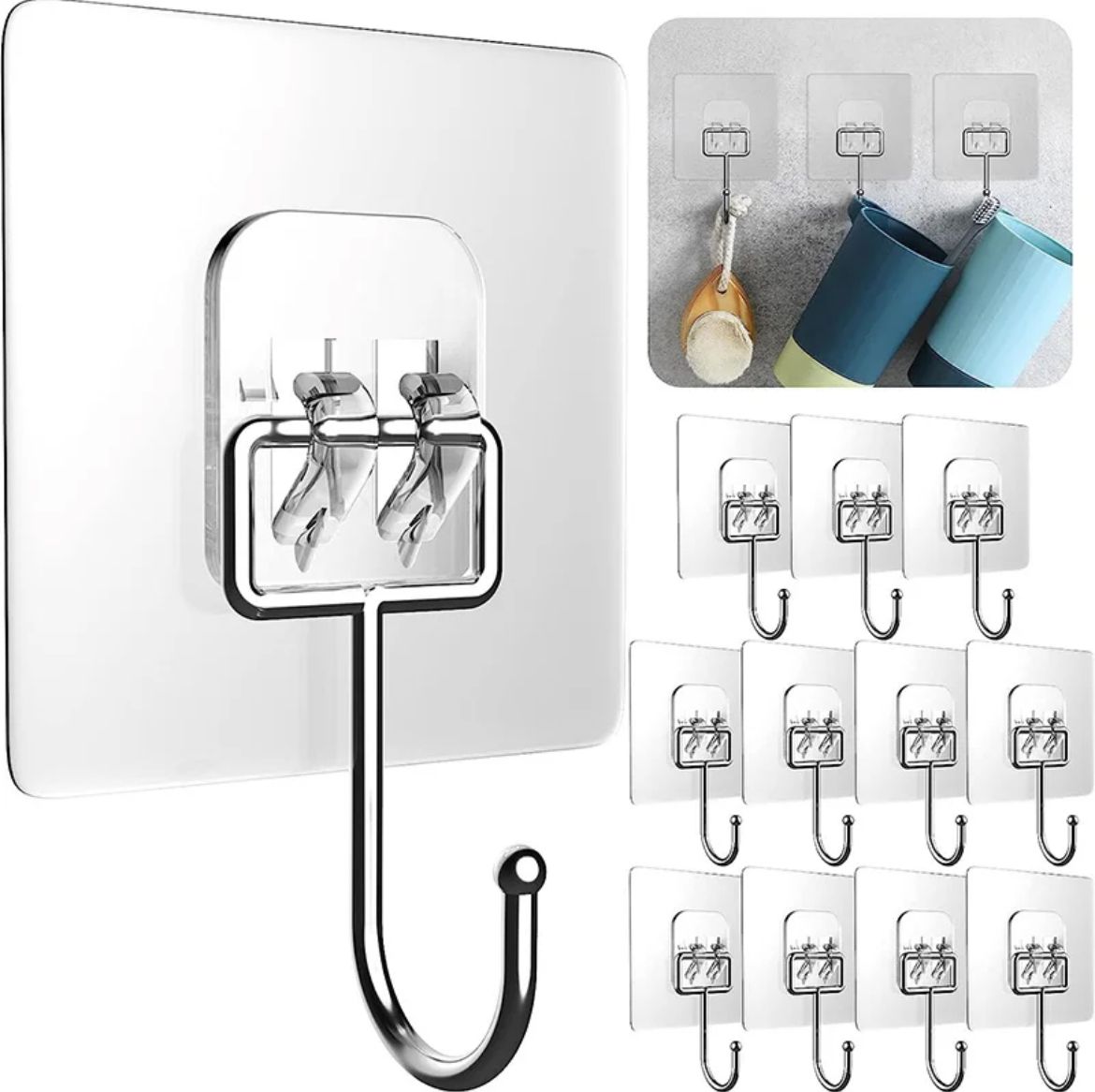 5 Pcs Large Hooks Heavy Duty Waterproof