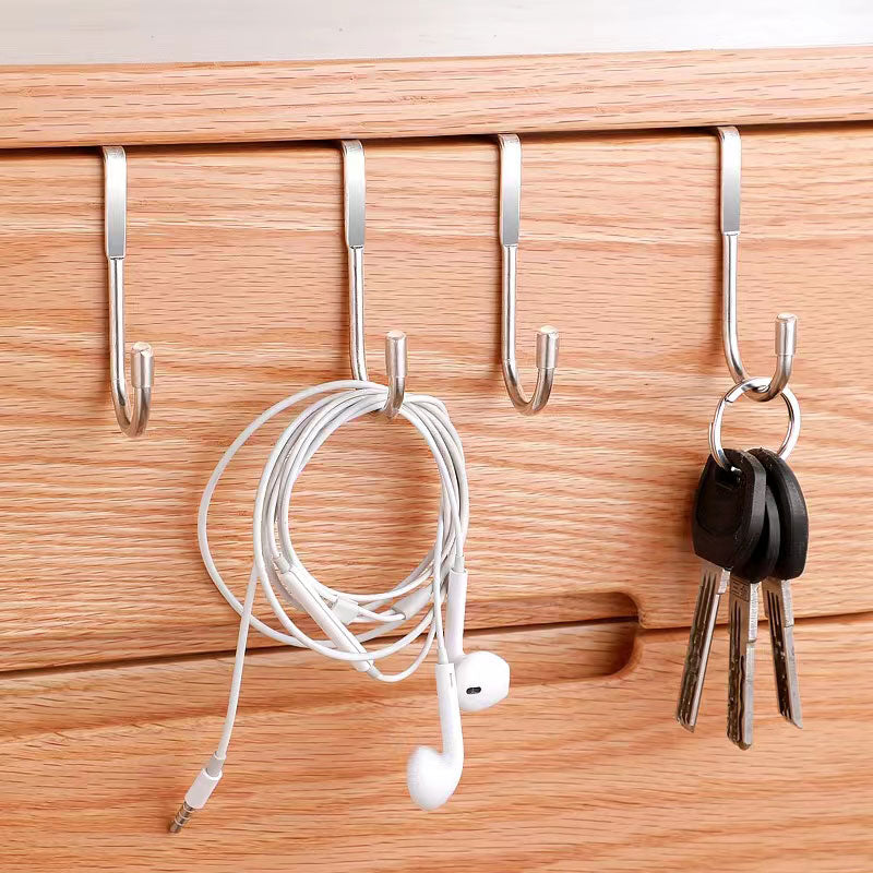 S shaped kitchen punch free hook