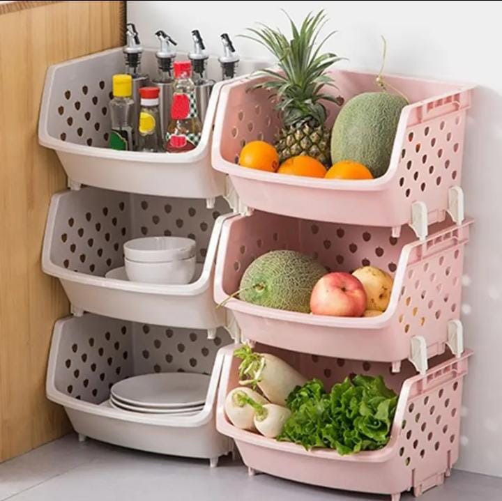 Vegetable stackable fruit rack and storage rack