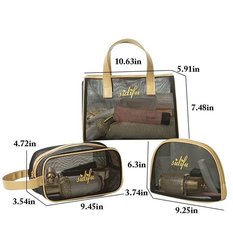 3Pcs Make Up Organizer Storage Pouch