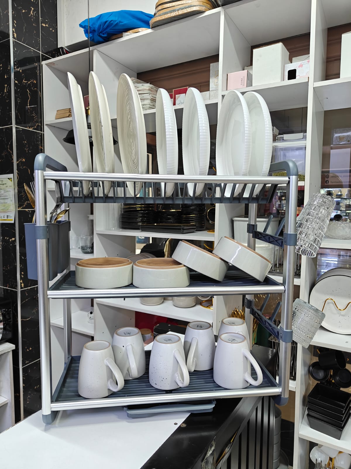 Premium Quality 3Tier Aluminium Dish Drainer