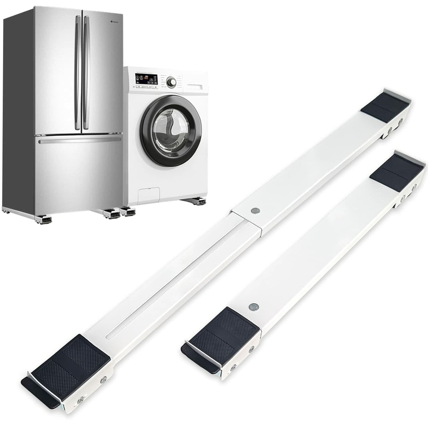 Washing Machine metal thickened, set of 2 Stand Base with 12 wheels on each base stand
