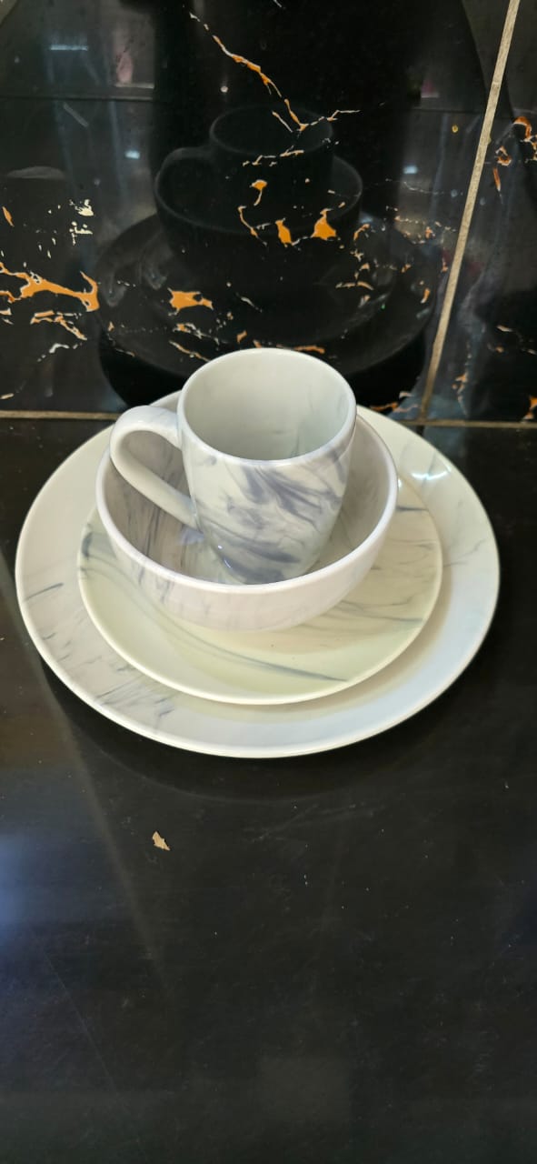 24pcs Marble Ceramic Dinner Set