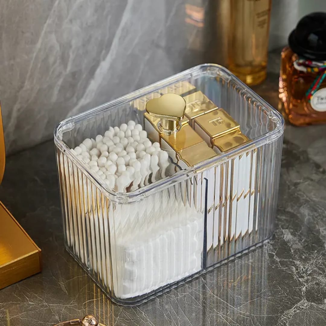 Transparent Acrylic Cotton Swab Storage Box