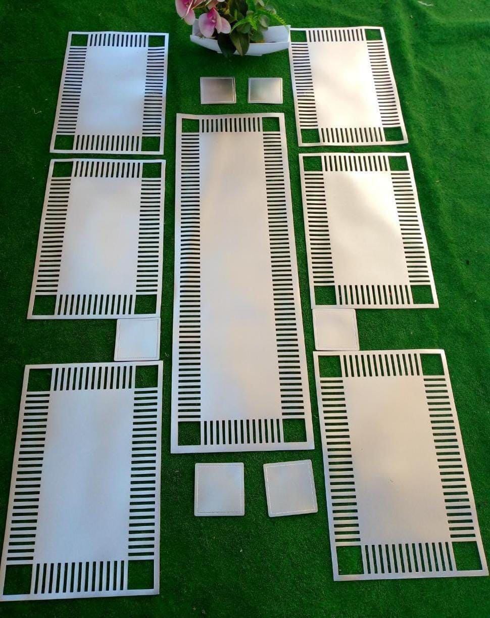 Silver classy placemats set