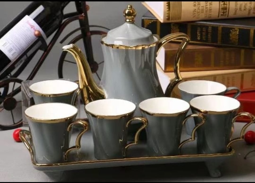 8pc ceramic 8pc ceramic coffee/tea set