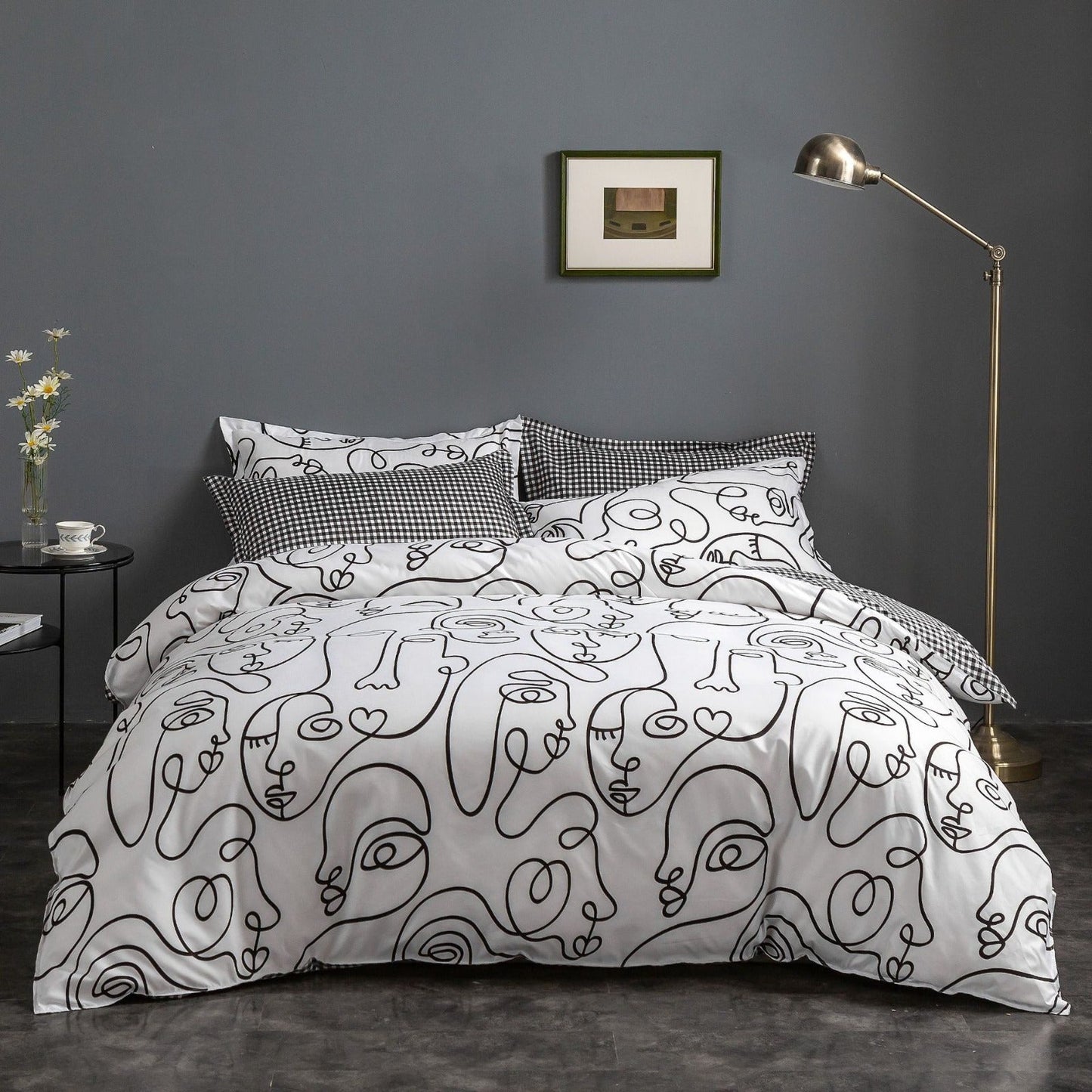 Abstract print duvet cover set