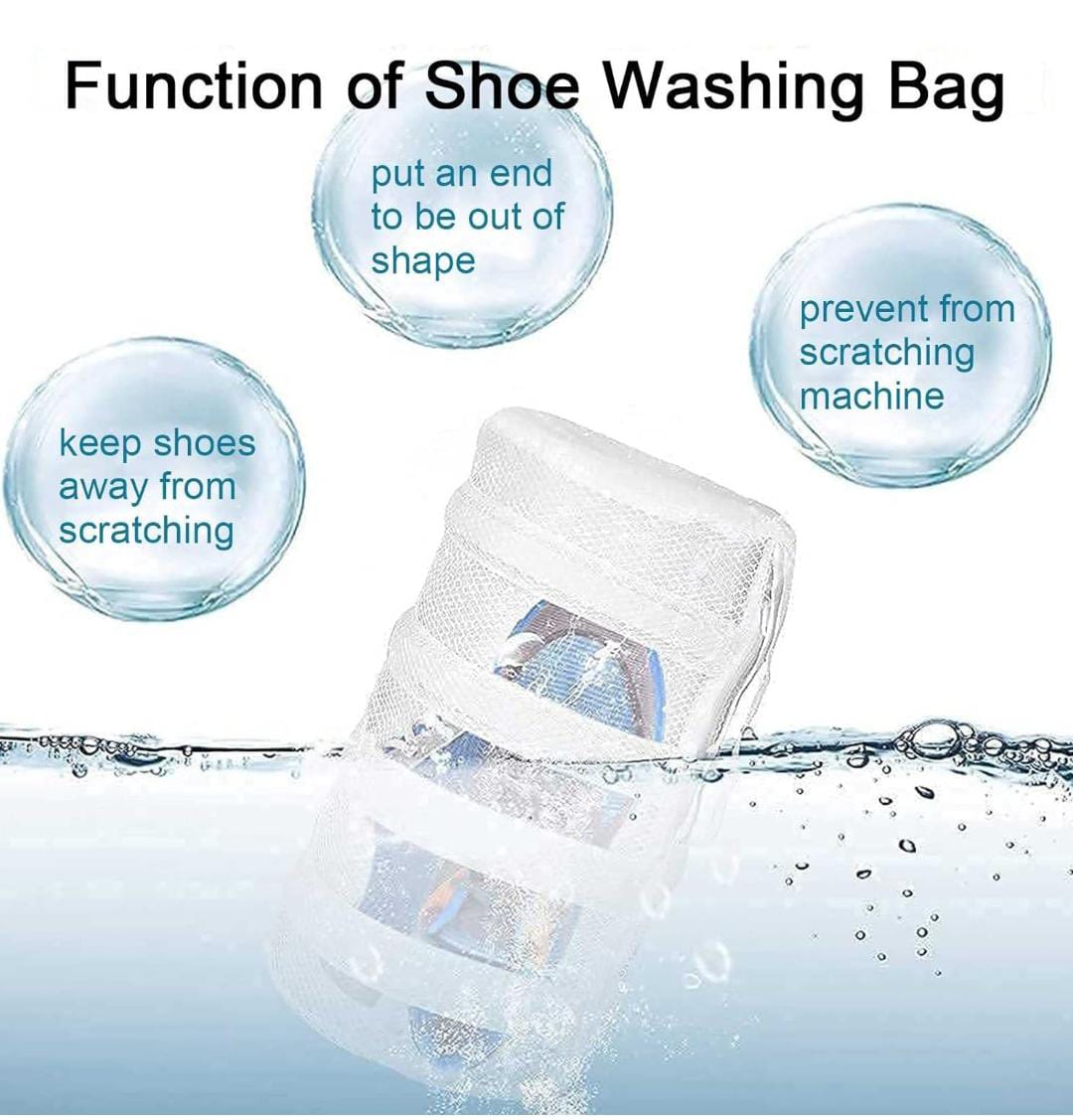 Shoe Washing Machine meshlike Washing Bag, Laundry Mesh Bag for Sneakers, Socks, Bras, Suitable for Travel Storage