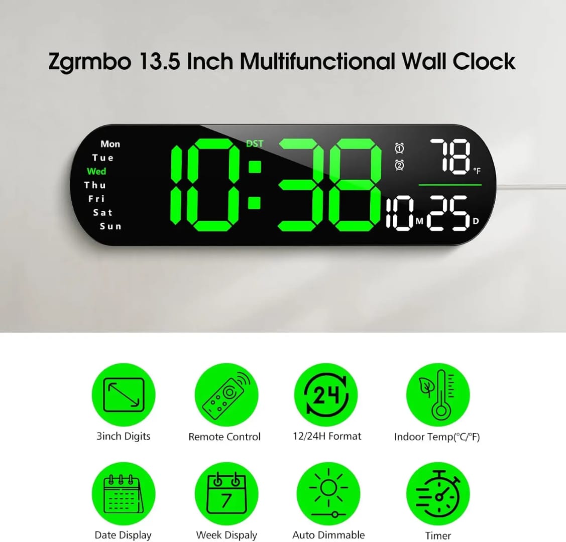 Smart Led Digital Wall Clock