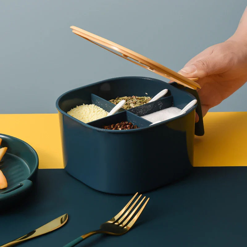 4 partition spice organizer jar
