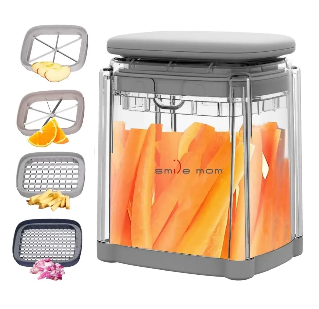 Press-type French Fries Cutter, Onion Dicer, Carrot Cutter, Kitchen Gadgets, Cucumber and Potato Multi-functional Vegetable Cutter