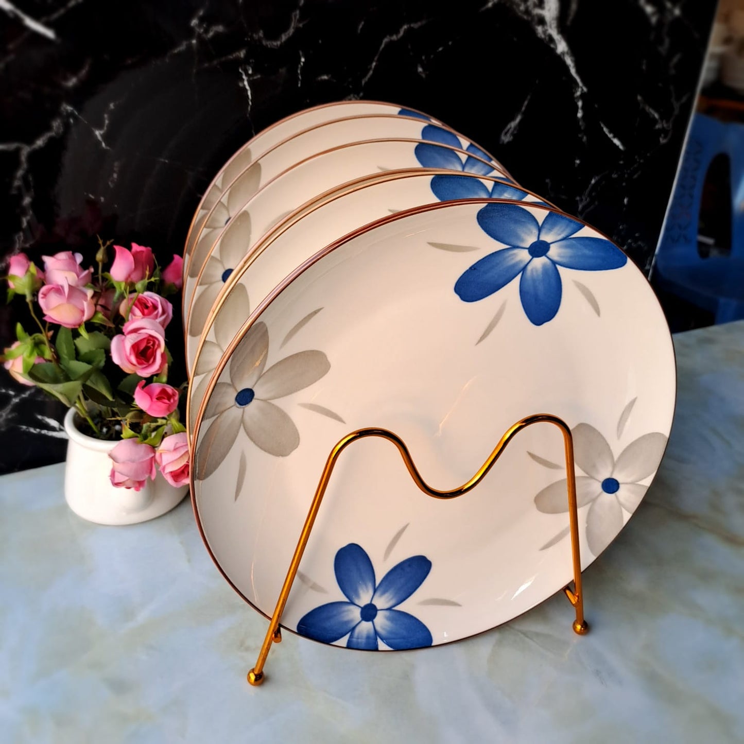 10.5" print dinner plates