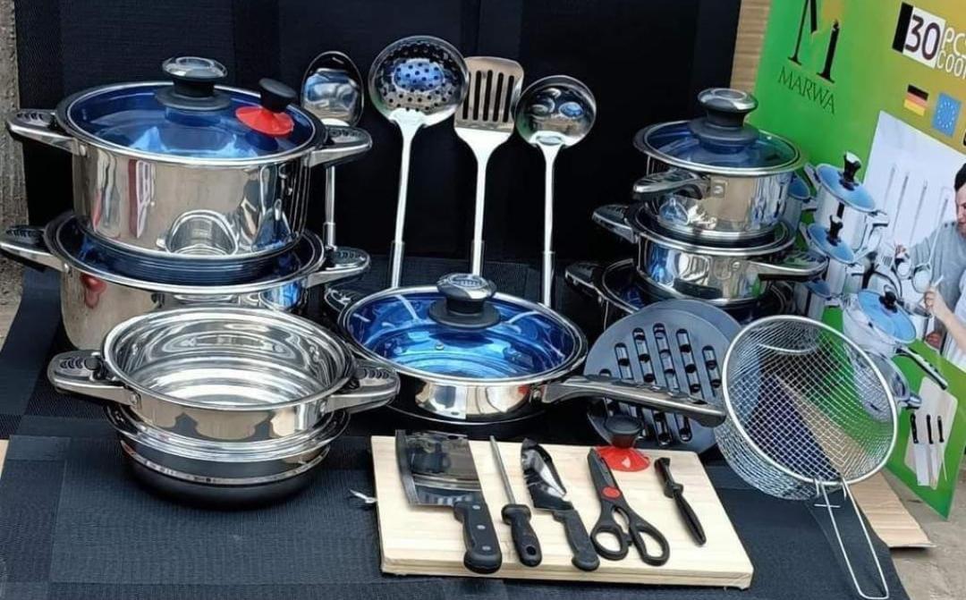 30pcs Marwa Stainless steel cookware set