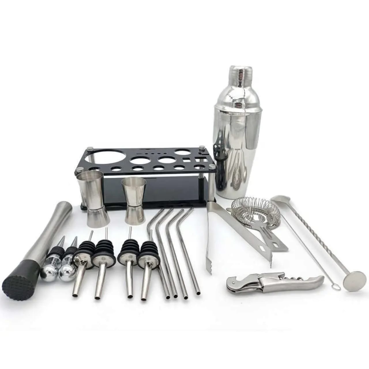 20pcs stainless Cocktail Set Shaker Mixer,Drink Making Kit,Bartender Kit Bars Set Tools