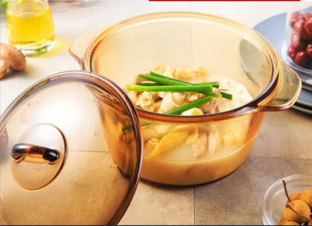 Serving glass pot