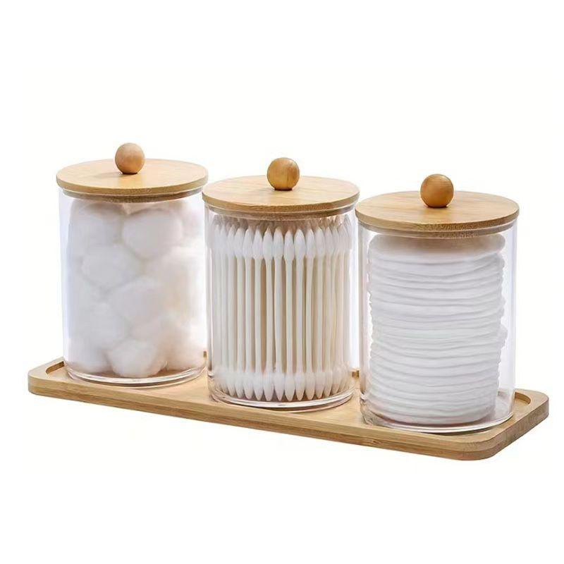 3pcs acrylic swab storage organizer